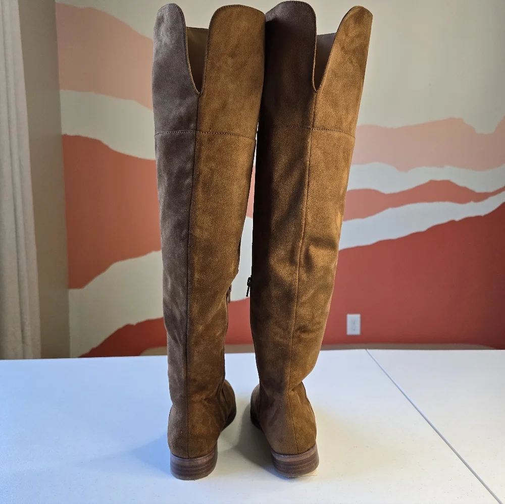 J. Crew Suede Over The Knee Ridding Boots Cognac Women's 8.5‎